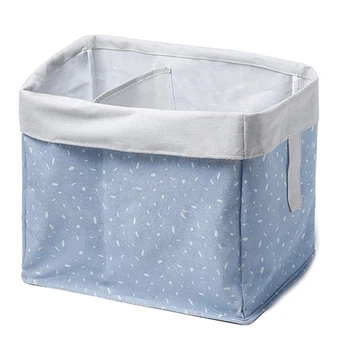 

New Collapsible Storage Basket Canvas Storage Laundry Bucket Moisture-Proof Double Grid