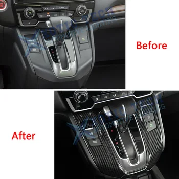 

Waterproof Carbon Fiber Style Gear Shift Box Panel Cover Trim For Honda CR-V CRV 2017 To 2019