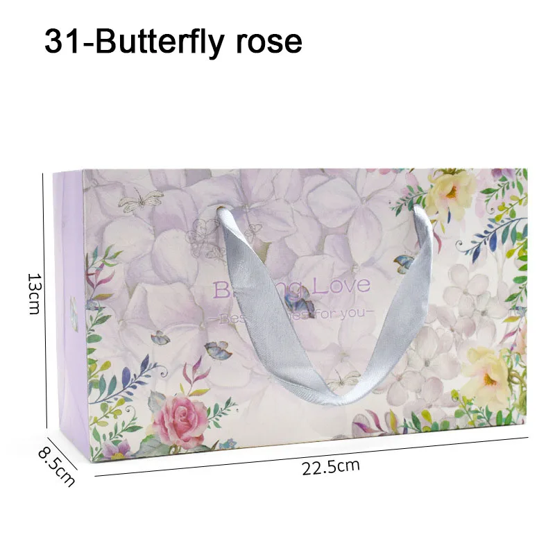 31 MissYe Store Пальмовые Листья цветы День рождения Свадьба Упаковка Сумки конфеты печенье бумага для нуги Подарочный пакет и подарочная коробка - Цвет: 31