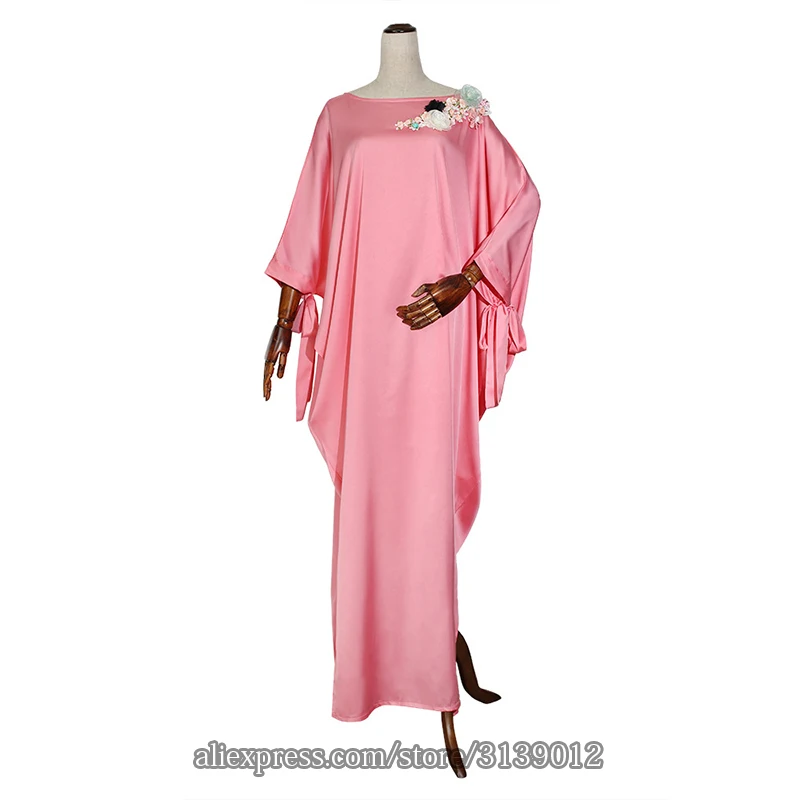 pink Ropa mujer Robe Africaine Vetement Femme Анкара африканские платья для женщин одежда с длинным рукавом платье для женщин Южная Африка - Цвет: pink