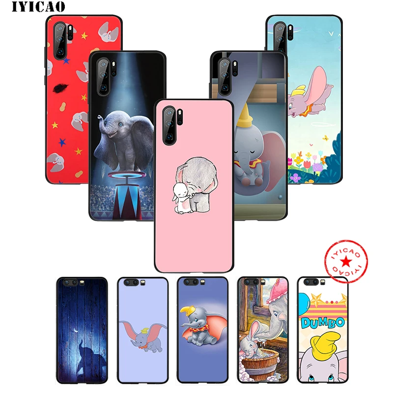 Dumbo Cartoon Soft Black Case for Huawei Mate 30 Lite Pro Y9 Y7 Y6 Prime 2018 2019 Phone |
