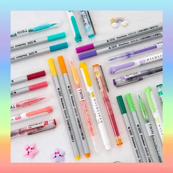 

Fluorescent hand account pen color marker key pen jelly pen girl heart cute hand account flash gel pen kawaii school supplies