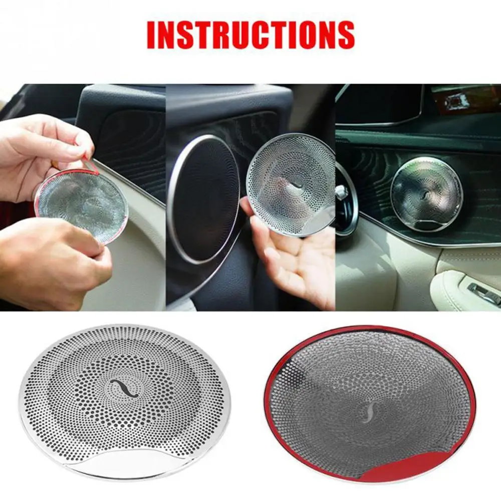 4pcs Car Audio Speaker Cover Trim Door Loudspeaker for Mercedes Benz E/C/GLC Class W213 W205 Accessories New | Автомобили и