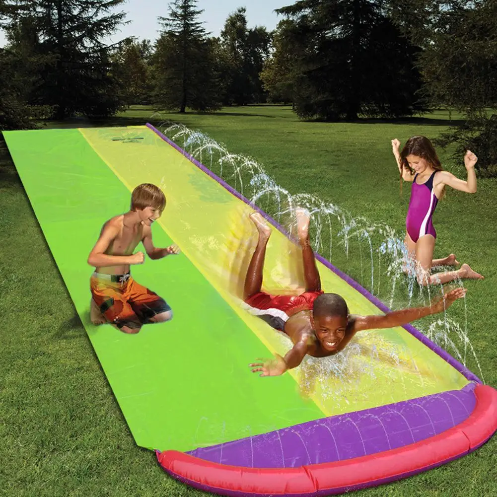 

New Children's Water Skiing Summer Water Toys Watersports Backyard Waterslide Built In Sprinkler Surfboard Waterslide Toys