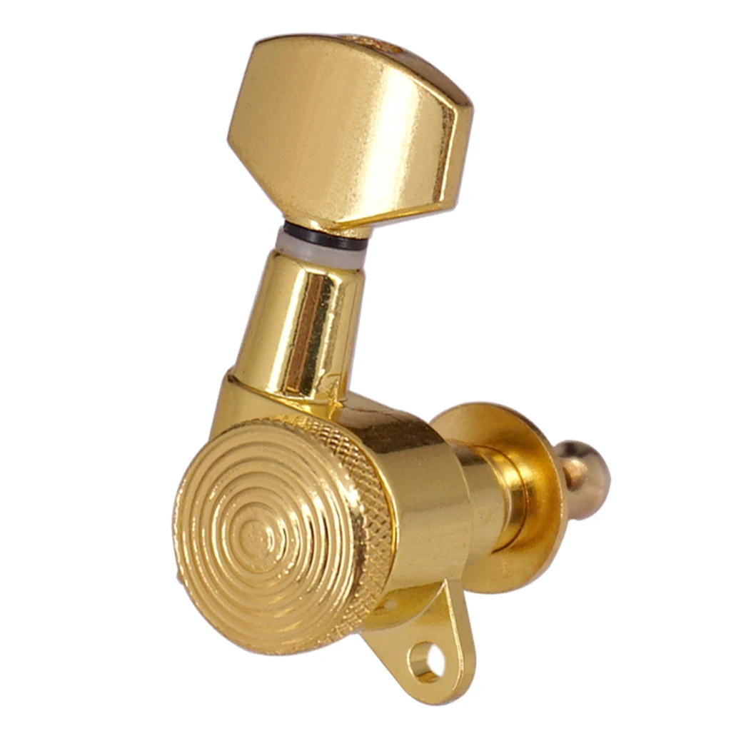 Zinc Alloy Guitar Bridge Saddles+3R3L Guitar Tuning Pegs Tuners for Stratocaster Telecaster Electric Guitar