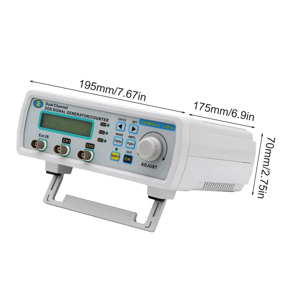 MHS-5200A 12 МГц цифровой DDS двухканальный произвольный сигнал функциональная частота генератора сигнала измеритель высокой точности