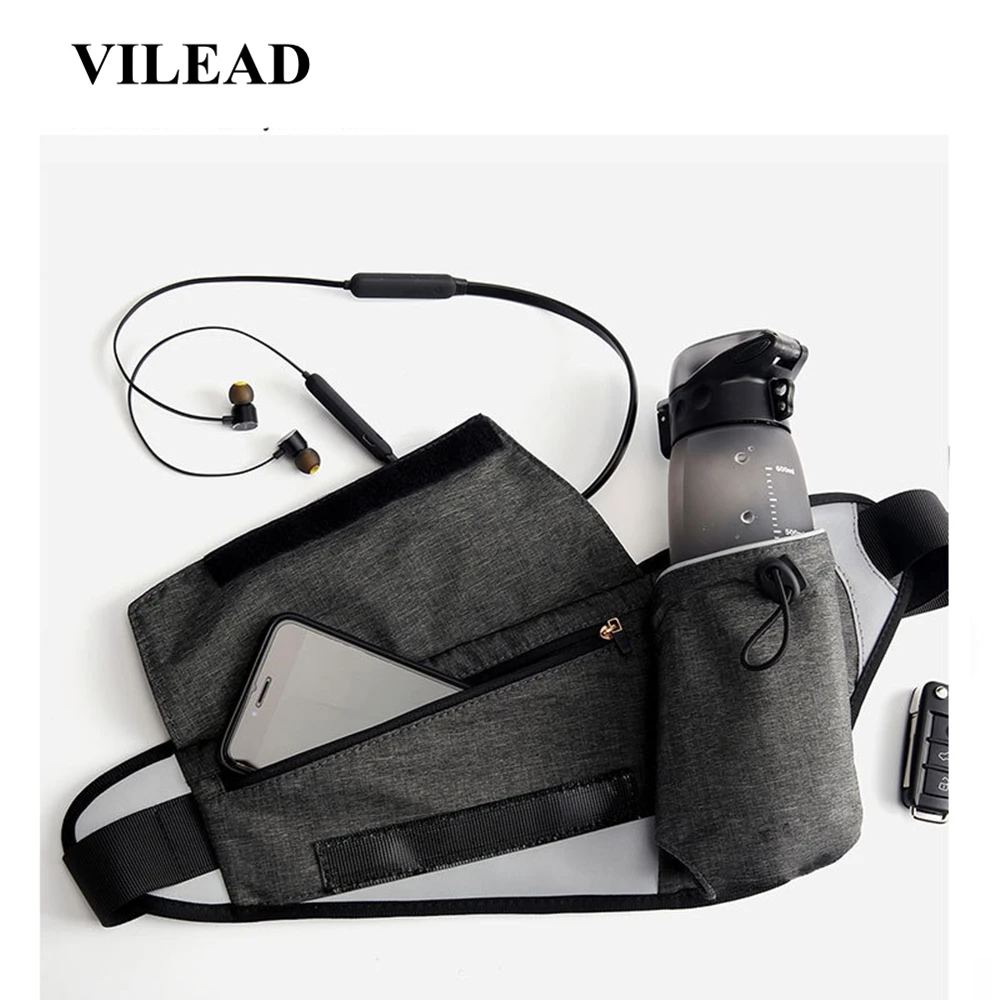Vilead водонепроницаемый катион спортивный чайник Беговая сумка двухслойная наружная фитнес поясная сумка для мужчин и женщин держатель для мобильного телефона сумка