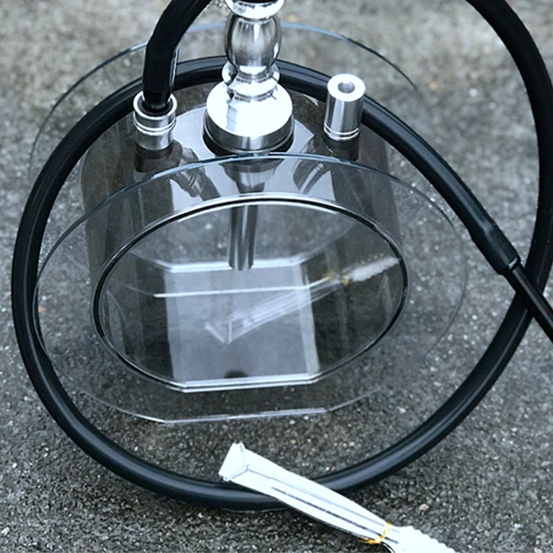 Новый Круглый акриловый кальян набор водная трубка с Sheesha силиконовая чаша шланг