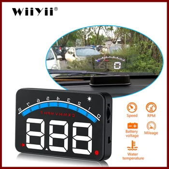 

WiiYii New M6 HUD OBD2 Head Up Display Warning System Windshield Projector Auto Electronic Overspeed Water temperature Voltage