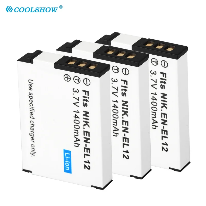 

Аккумулятор EN-EL12 EL12 1400 мАч для камеры Nikon CoolPix S610 S610c S620 S630 S710 S1000pj P300 310 330 S6200 S6300 S9400 S9500