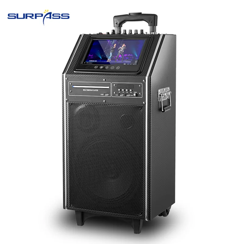 

Portable High Quality Karaoke System 10 inch Trolley Karaoke Speaker with HD Screen