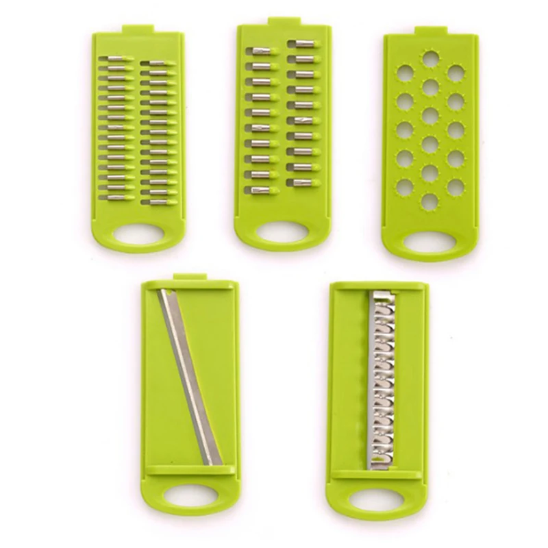 Slicer Kitchen Accessories Cooking Gadgets Slicer Vegetables Cutter With Stainless Steel 5 Rvs Blade Carrot Grater Onion Dicer