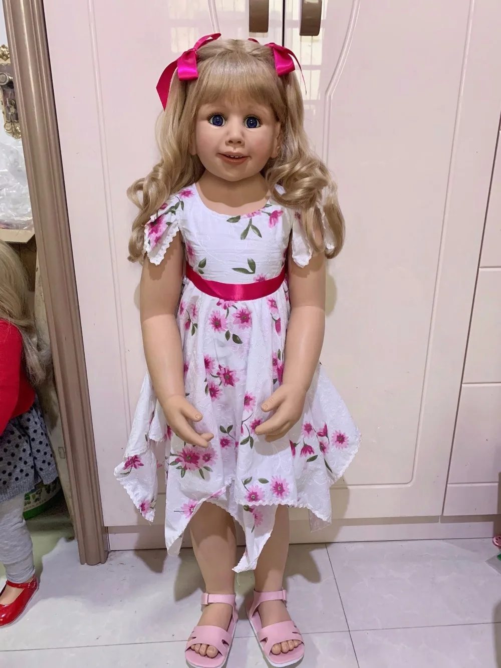 New100CM Toddler bebe girl Original Masterpiece Doll 3-14years old real baby dress model ball jointed body doll collectibles 22cm chinese ancient weapon knife toy sword cosplay metal knive collectibles toy katana real size uncut model kids toy gifts