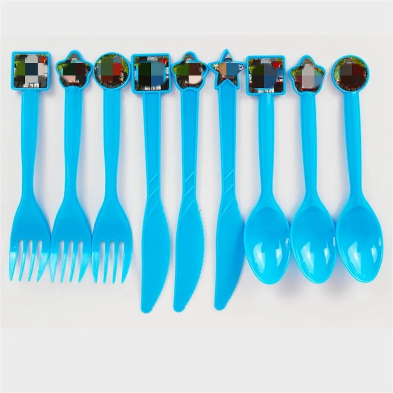 

6PC Cartoon Toy Disposable Paper Napkins Banner Table Cloth Straws Cup Plates Baby Shower Birthday Party Decoration Supplies