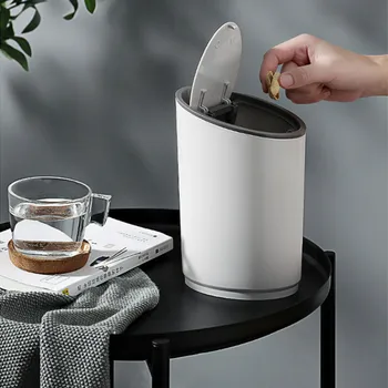 

New High Quality Press Open Waste Bin Mini Desktop Garbage Can Home Accessories Storage Bin Large Capacity Dustbin Car Trash Bin