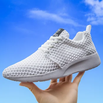 

Summer new'hollow out Mesh, London breathable running shoes, lovers, ultra-light mens sneakers casual