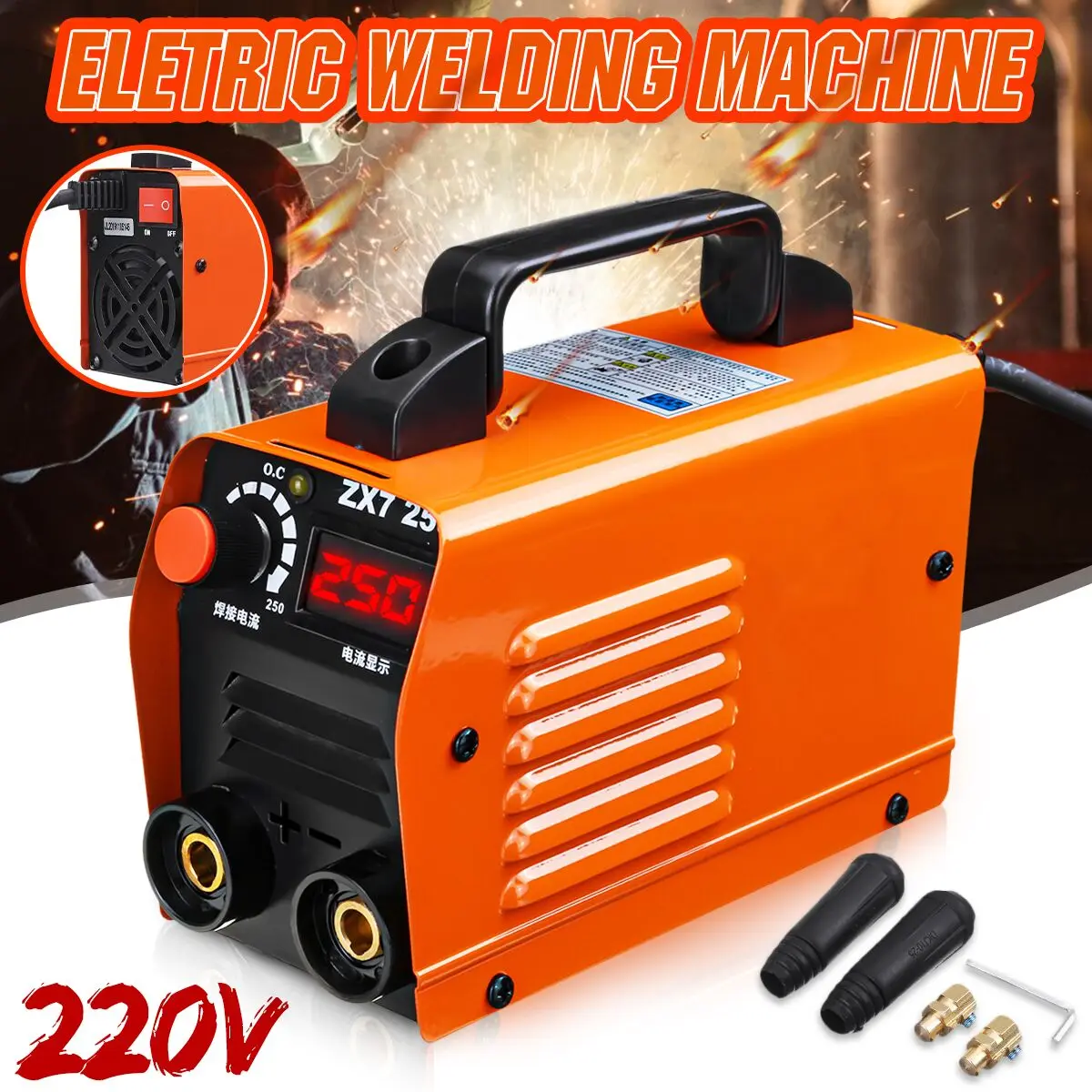 

FORGELO ZX7-250 Mini Electric 220V Inverter Welding Machine Digital Display Full Copper Core Plastic-Welder Weld Equipment