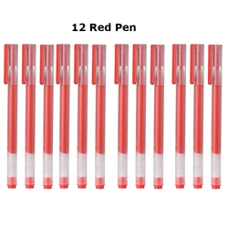 Gel Pen Set - 0.5MM Ink, Super Durable Sign Pens for Office, Business, School Supplies (12Red Pens)