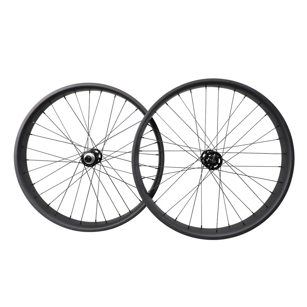 ICANBIKES горячая Распродажа carbon fat bike wheels 26er Clincher Carbon Wheelset 90 мм бескамерный 32/32H костюм