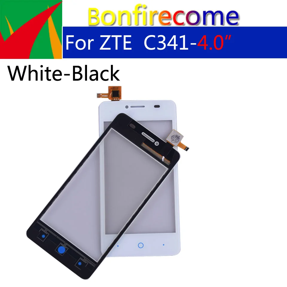 Для zte Blade C341 сенсорный экран панель дигитайзер сенсор Переднее стекло Внешний сенсорный экран Замена 4,0 дюймов с клеем