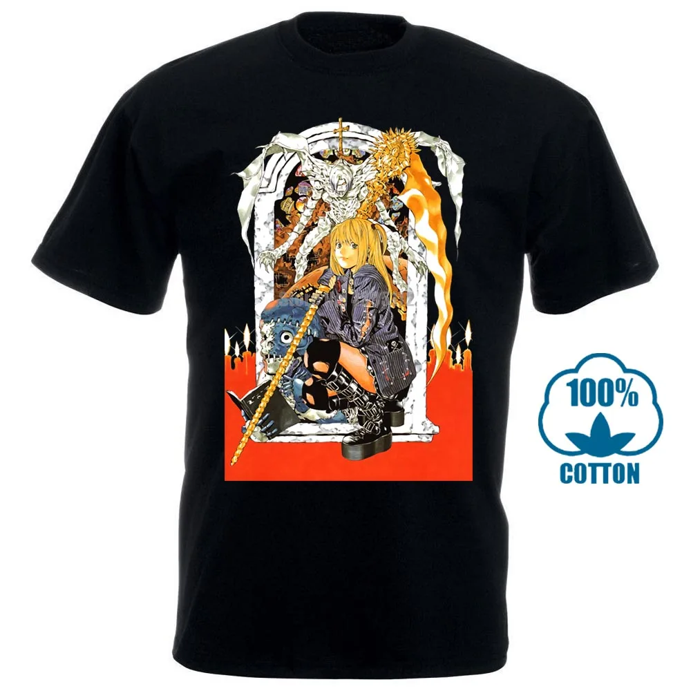 

Death Note T Shirt Misa Amane Anime Horror Ryuk Light Yagami S 6Xl Hip Hop Novelty T Shirts Men'S Brand Clothing