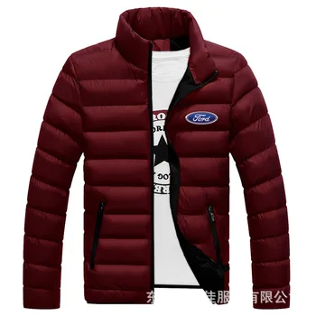 

2020 New for Ford Thickening Winter Jackets Parka Men Autumn Winter Warm Outwear Brand Slim Mens Coats Casual Printed Jackets
