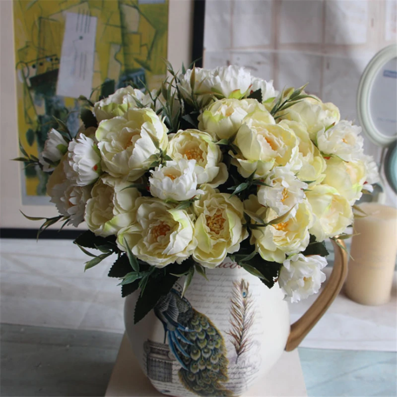 peony flowers artificial spring decoration valentine's day flores artificiales para decoracion hogar 30cm | Дом и сад