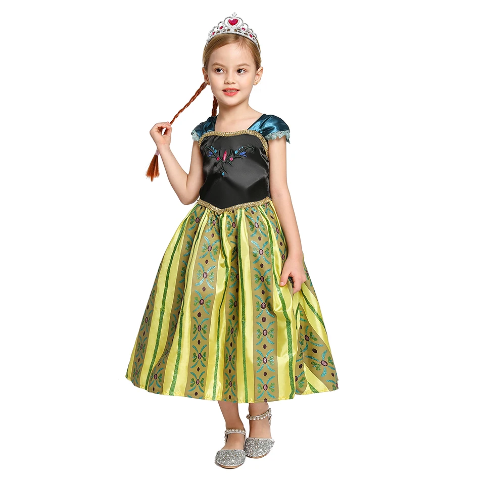 MUABABY Girl Elsa And Anna Fall Princess Coronation Dress Kids 17 Hdc900c155bf34e2589c3767b8f3969ceL