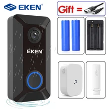 Eken V6 смарт WiFi видео дверной звонок камера визуальный домофон с колокольчиком ночного видения IP дверной звонок беспроводная домашняя камера безопасности