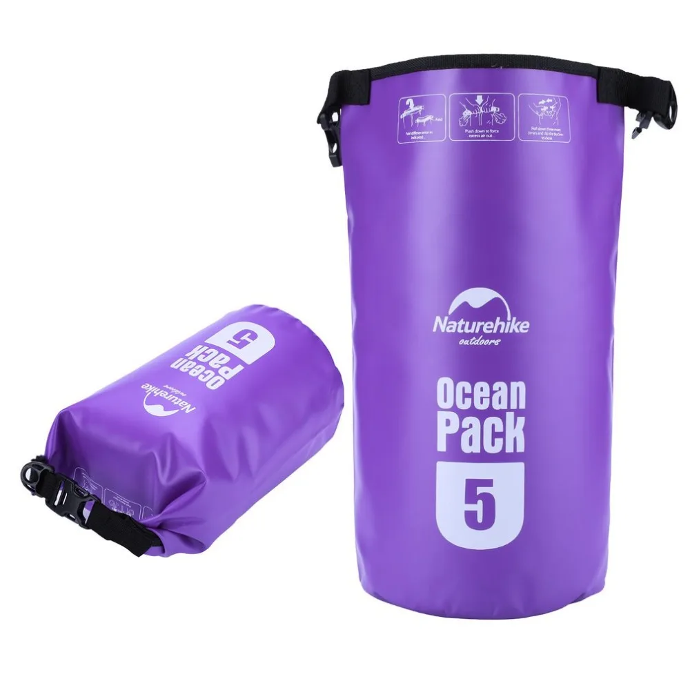 Naturehike Водонепроницаемый сухой мешок 5L 10L 20L Открытый Дайвинг складная сумка для хранения пляжная сумка для плавания рафтинг река океан распродажа