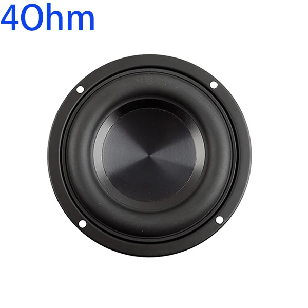 4Ohm Tenghong 1 шт. 4 дюйма сабвуфер динамик 4/8 Ом 40 Вт бас аудио динамик HIFI книжная полка Громкий динамик для домашнего кинотеатра DIY - Цвет: 4Ohm
