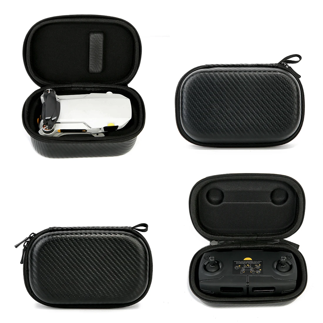 Super Sale SIG HOBBYINRC 2Pcs PU Portable Drone Remote Control Carrying Case Storage Bag for DJI Mavic Mini - Black 