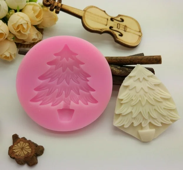 

1PC Cake Chocolate Decorating Tools Christmas Tree Cake Moulds Silicone Sugarcraft Mould Baking Fondant Soap Molds