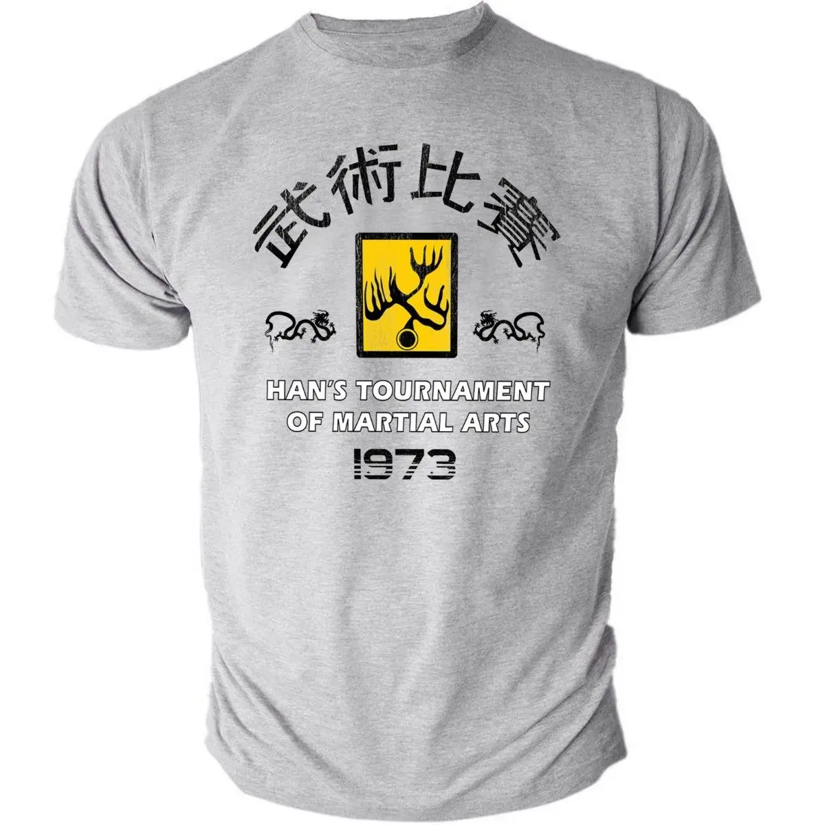 

Enter The Dragon Bruce Lee Hans Tournament 1973 printed t-shirt Z9138 Cool Casual pride t shirt men Unisex New Fashion