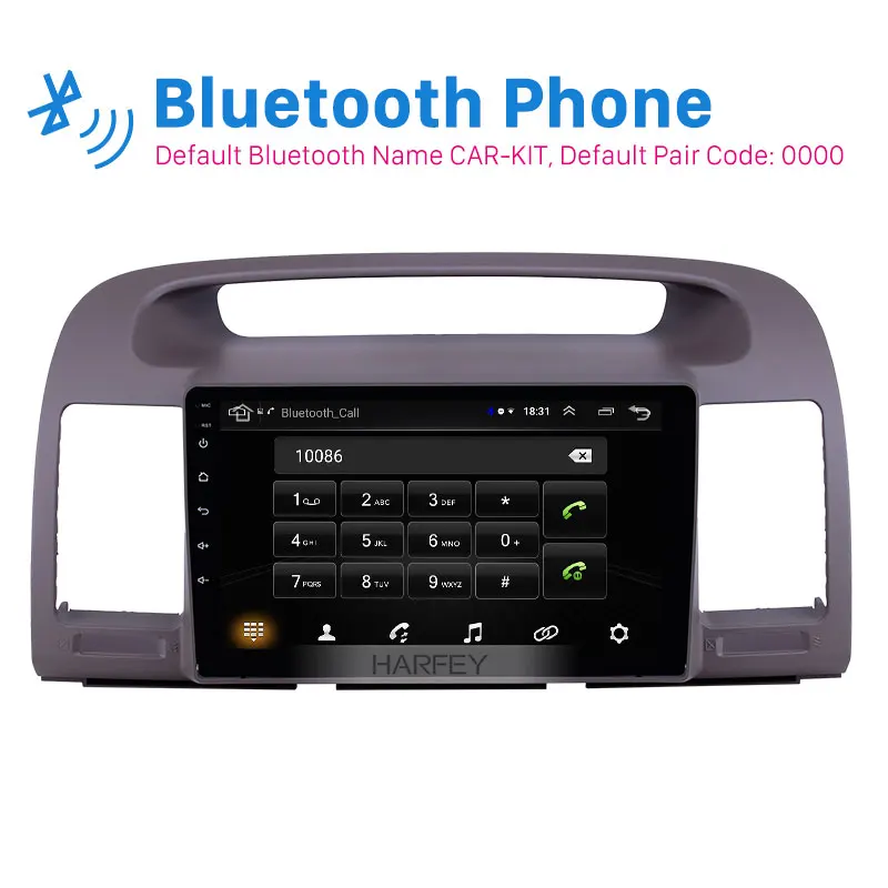 Harfey Stereo 9&quot Android 8.1 Navi 2Din Car GPS AutoRadio for Toyota Camry 2000 2001-2003 with AUX HD support Carplay DAB+ OBD |