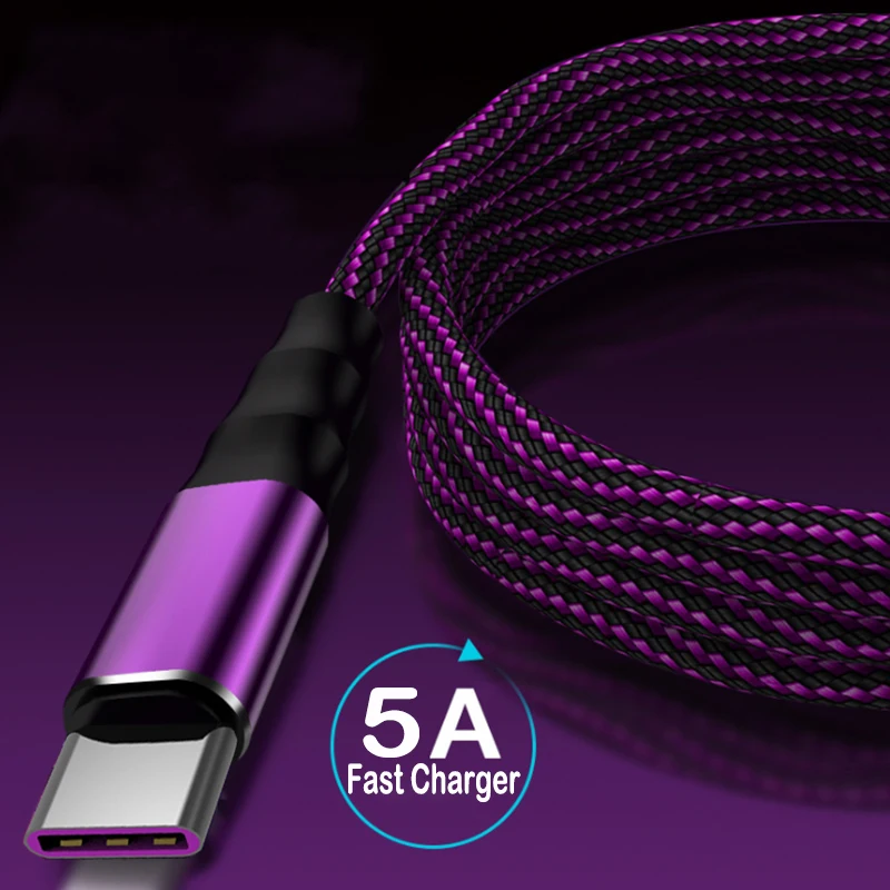 USB C кабель 5A Supercharge usb type для huawei p20 Быстрая зарядка быстрое зарядное устройство