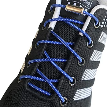 

Elastic Shoelaces Reflective No Tie Shoe laces Metal Tip Round Shoe lace Child Adult Unisex Convenient Quick Lock Lazy laces