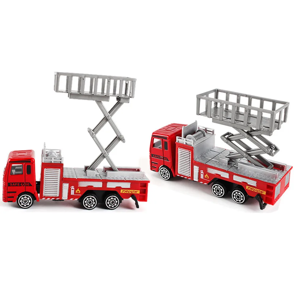 Alloy Engineering Toy Mining Car Truck Children's Birthday Gift Fire Rescue Present Toys For childrenToy Vehicles Fire Truck