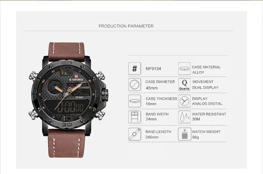 NAVIFORCE часы мужские Топ бренд Роскошные Модные Спортивные Повседневные цифровые кварцевые наручные часы мужские военные часы Relogio Masculino