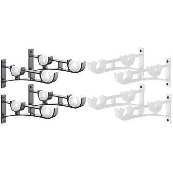 

Double Curtain Rod Holders Set, Curtain Rod Brackets, Tap Right Into Window Frame Curtain Rod Hang Curtain Brackets for Window B