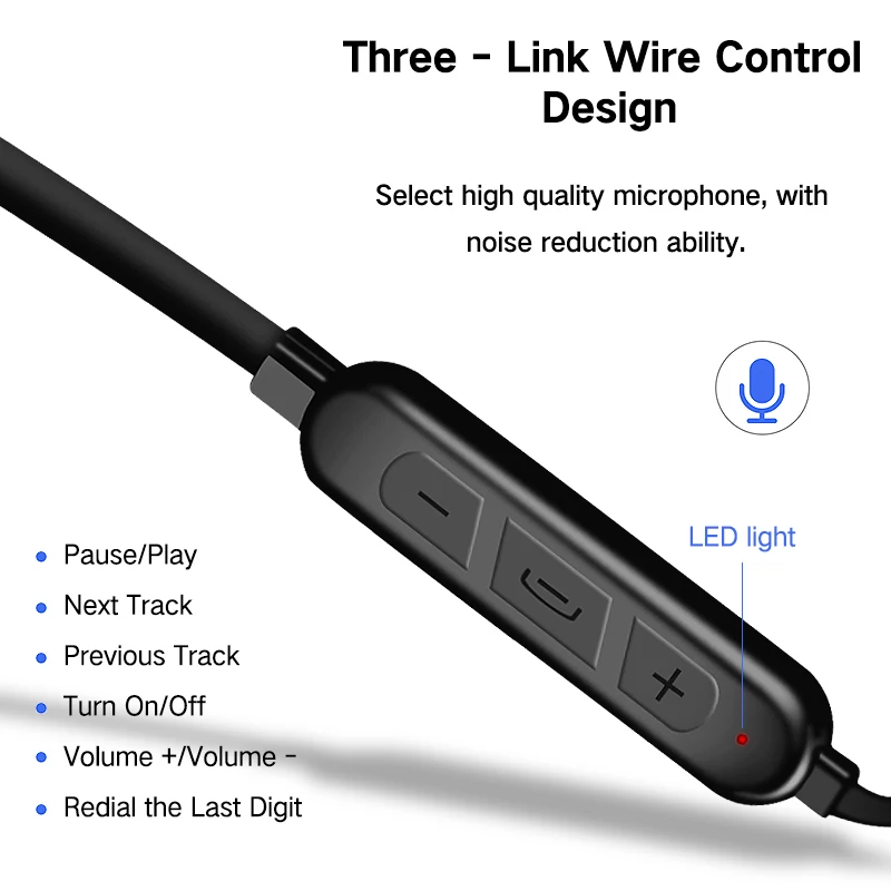 FBYEG Wireless Earphone Bluetooth Magnetic Neckband Headset Stereo Headphones Waterproof Sport Earbud with Noise Cancelling Mic