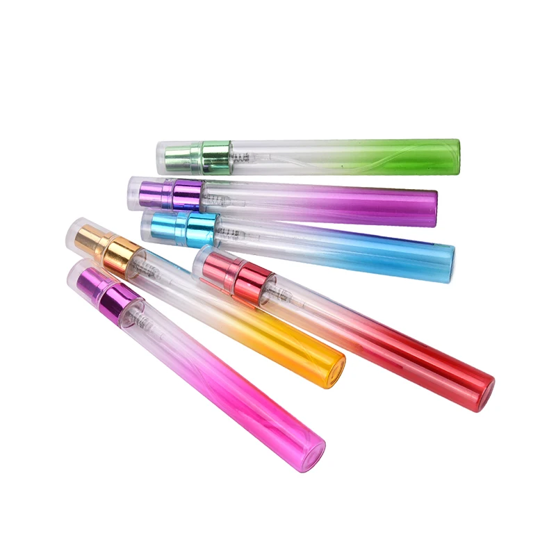 1Pc Colorful Travel Glass Small Empty Aromatic Fragrance Fine Mist Spray Perfume Refillable Bottle Atomizer Portable Sample 10ml