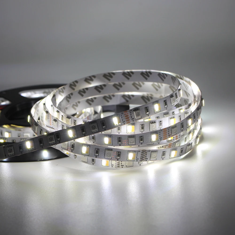 1 м 2 3 4 5 RGB CCT светодиодный светильник CW + WW SMD 5050 Гибкий 60 s/m Водонепроницаемая