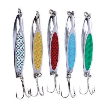

5PCS 7cm/21g Durable Practical Artificial Fishing Lures Metal Baits Sequins Lures for Fishing Outdoor