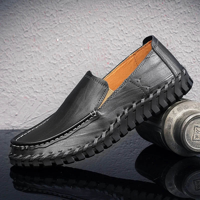 

Genuine Leather Men Casual Shoes outdoor Luxury Brand High Quality Mens Loafers Moccasins fashion Sneakers Shoes big size 47