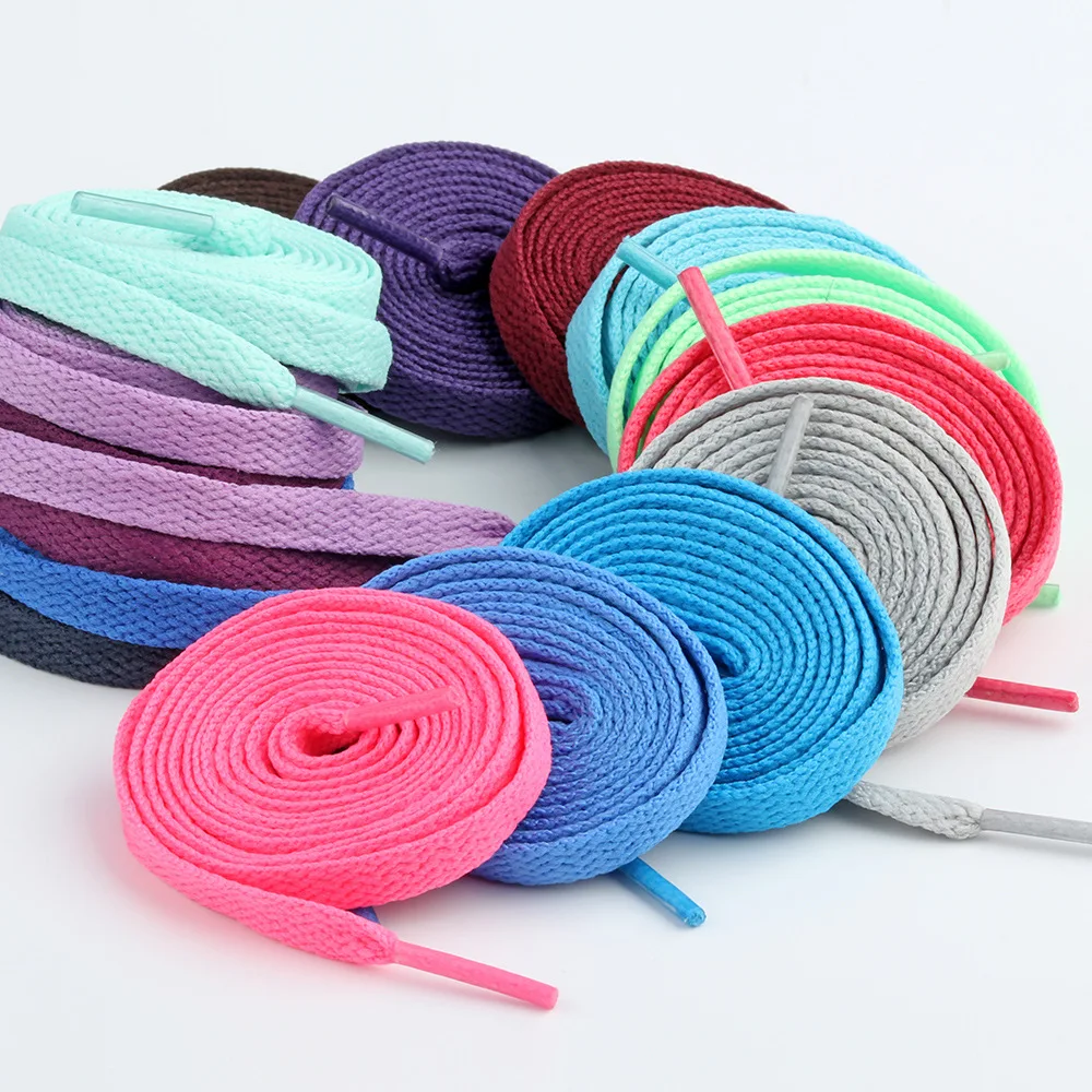 

Shoelaces for sneakers flat single-layer canvas colorful fastness soft no fading shoes laces