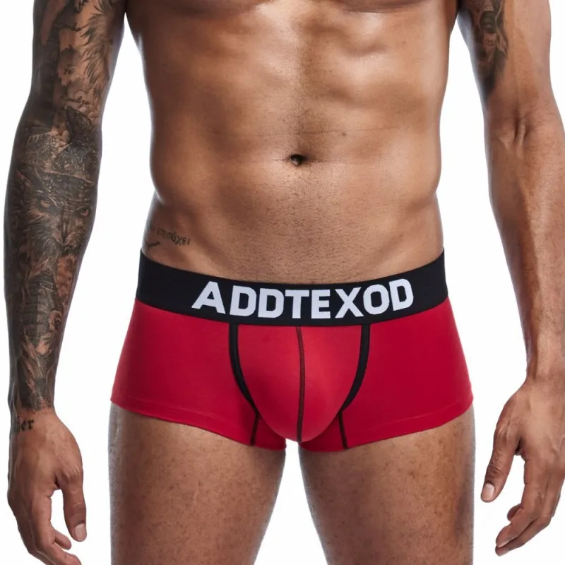 Bóxer Sexy de algodón para hombre, ropa interior de cintura media, transpirable, para levantar