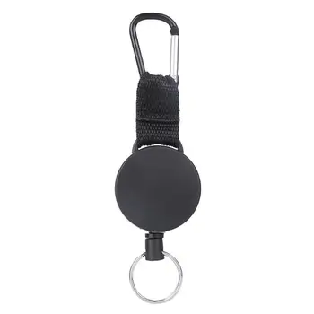 

Metal Safety Anti-lost Keychains Rope Burglar Quickdraw Retractable Keyring for Advertising Gifts Outdoor Tools
