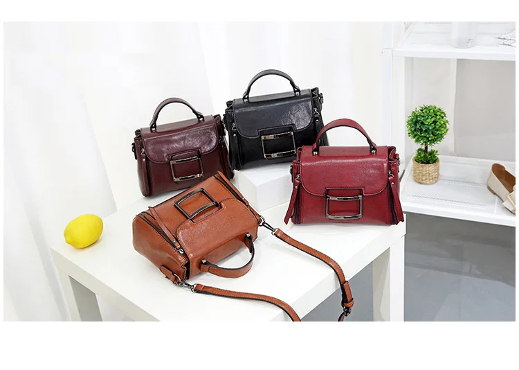 iqh Quality Womens Soft Oil Leather Handbags Female Vintage Crossbody bags for Women 2019 Black Tassel Shoulder Tote Lady Purse (14)