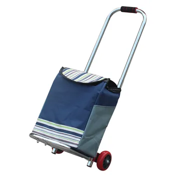 

Folding Luggage Cart Plating Process Foldable Telescopic Long-term Stainless Shopping Cart Shopping Cart